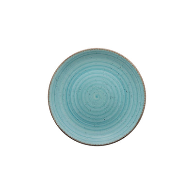 Gural Avanos Azzurro Piatto Frutta in New Bone China Decorato a Mano 21 cm 12 Pezzi