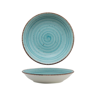 Gural Avanos Azzurro Piatto Fondo New Bone China Ø 20 cm 12 Pezzi