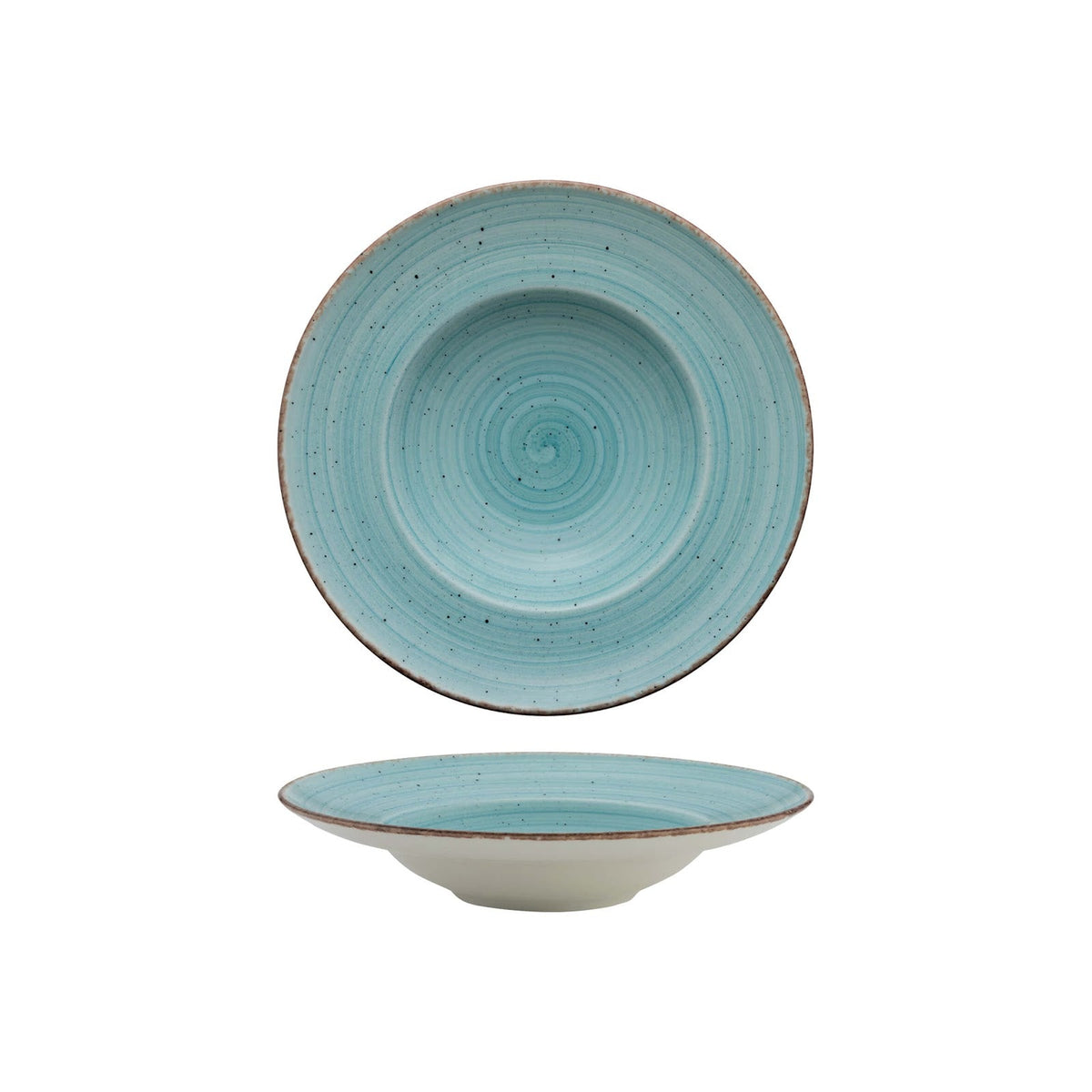 Gural Avanos Azzurro Piatto Pasta New Bone China Ø 26 cm 6 Pezzi