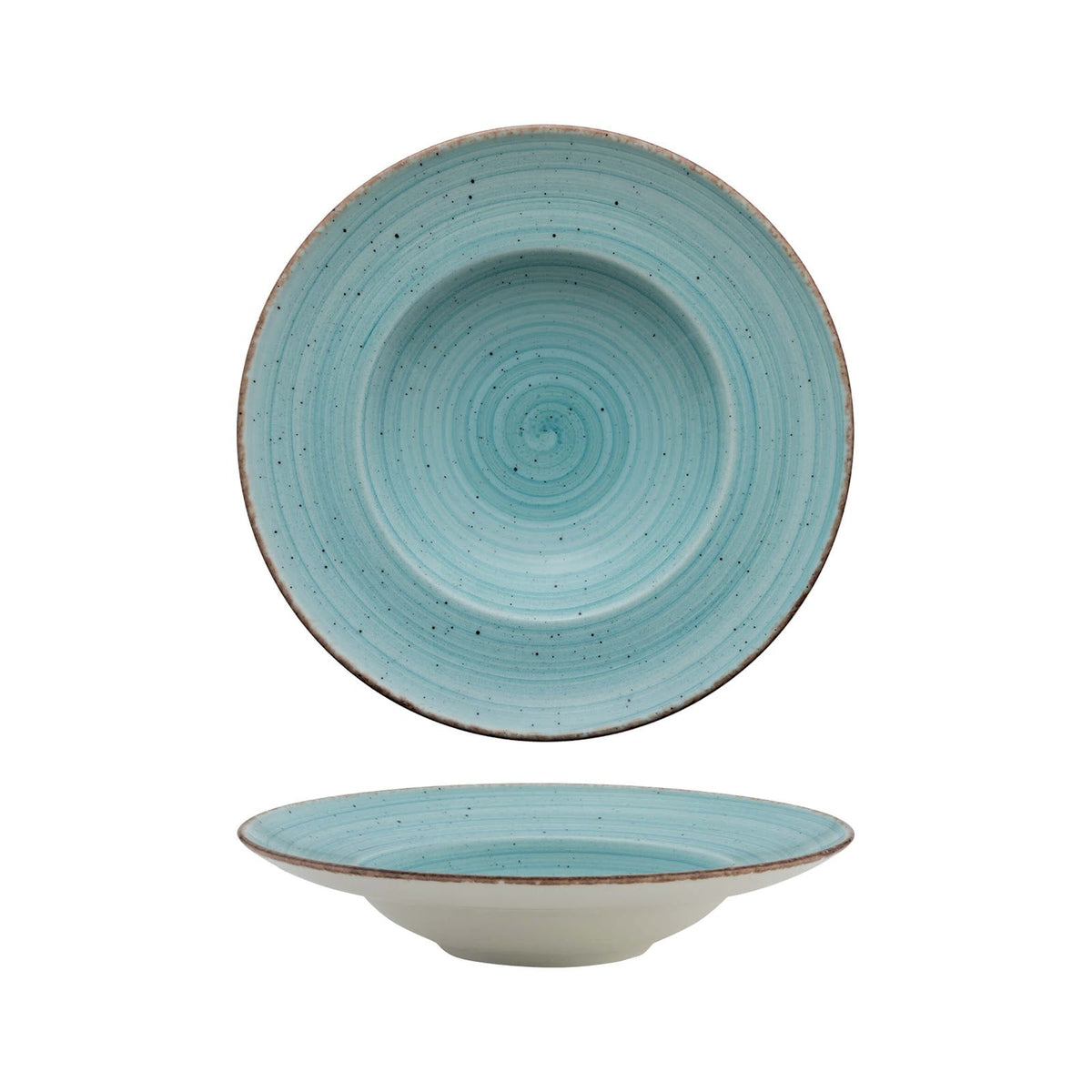 Gural Avanos Azzurro Piatto Pasta New Bone China Ø 30 cm 6 Pezzi