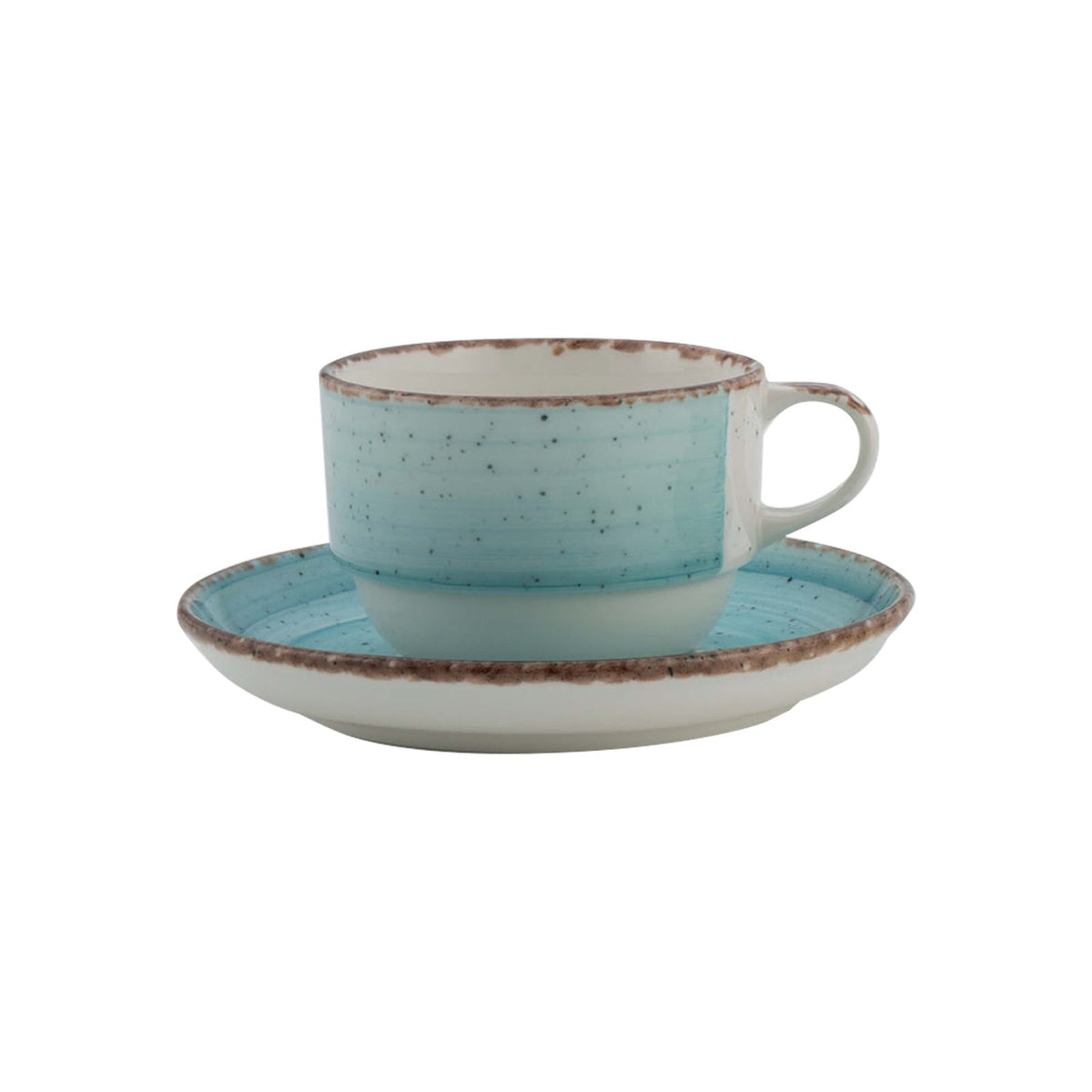 Gural Avanos Azzurro Piattino per Tazza da Tè New Bone China Ø 14,8 cm 12 Pezzi