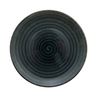 Gural Avanos Antracite Piatto Piano New Bone China Ø 30 cm 6 Pezzi