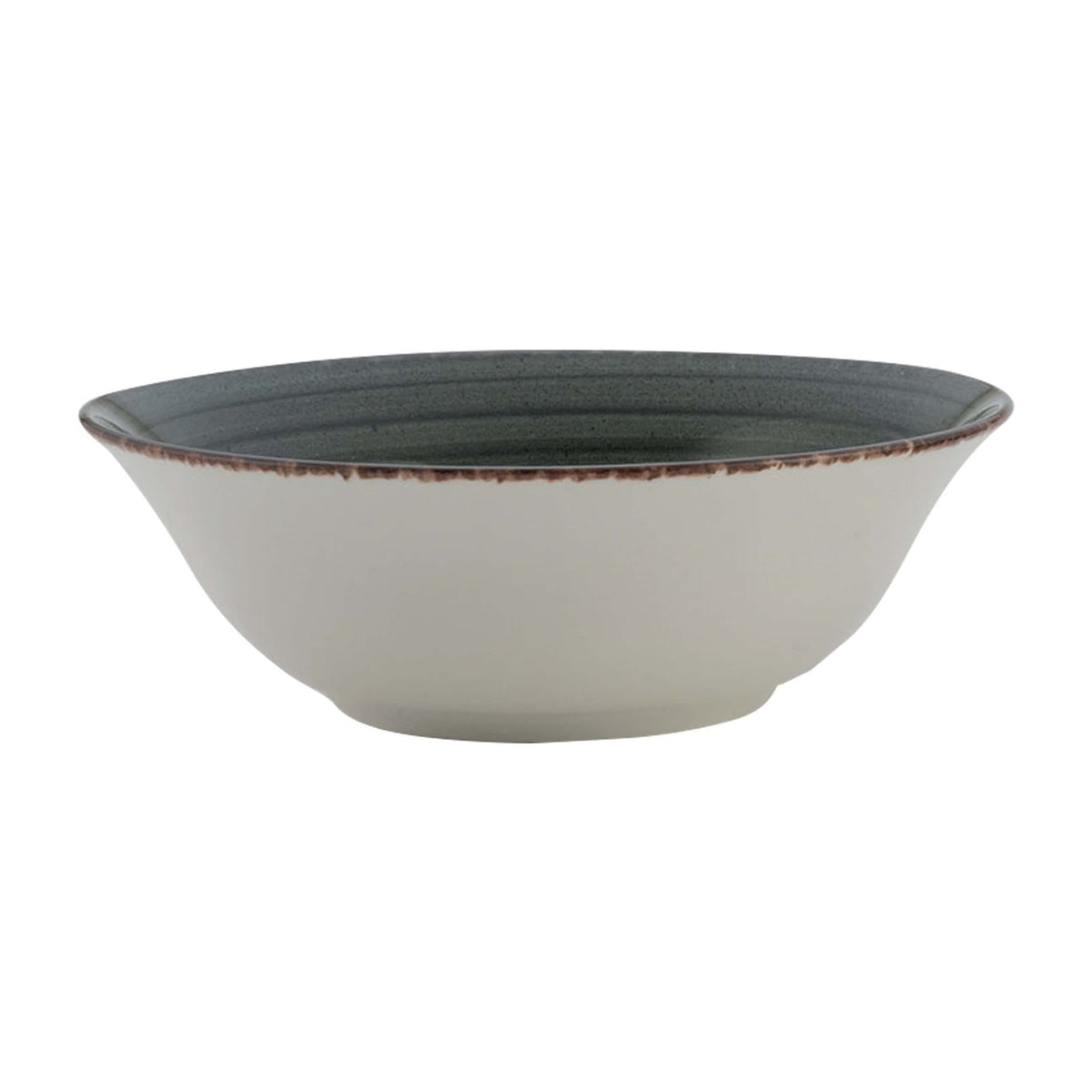 Gural Avanos Antracite Insalatiera in New Bone China Decorata a Mano Ø 19 cm 12 Pezzi