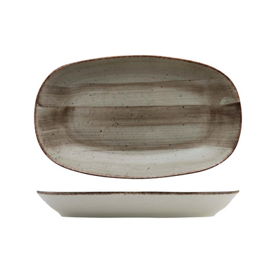 Gural Avanos Terra Vassoio Fondo New Bone China cm 34x20 6 Pezzi