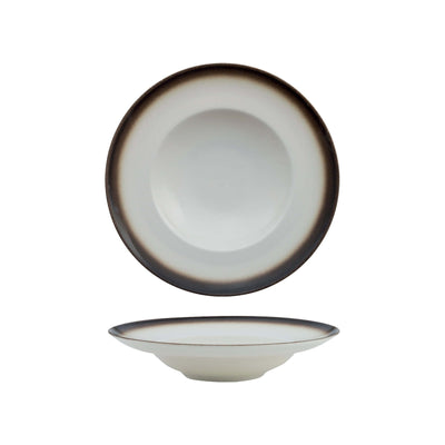 Gural Marmaris Brown Piatto Pasta New Bone China Decorato a Mano Ø 30 cm 6 Pezzi