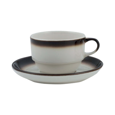 Gural Marmaris Brown Tazza Tè Impilabile New Bone China 23 cl 12 Pezzi
