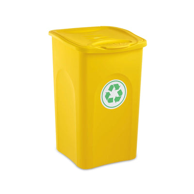 Pattumiera per Raccolta Differenziata Gialla 50 Litri 37x37 cm H 56
