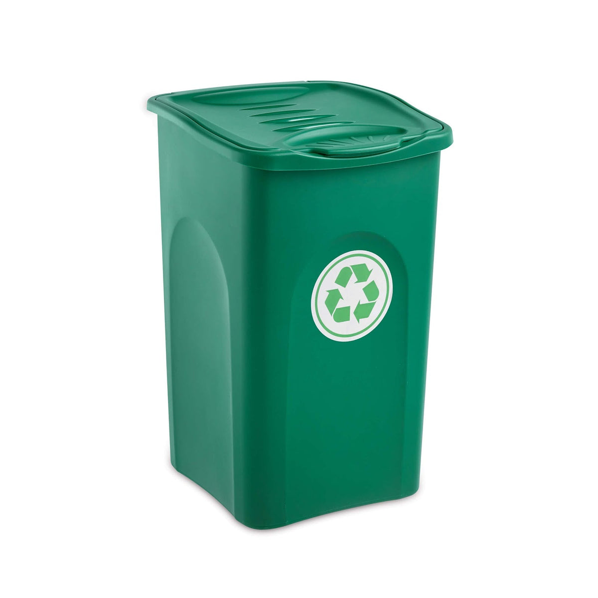 Pattumiera per Raccolta Differenziata Verde 50 Litri 37x37 cm H 56