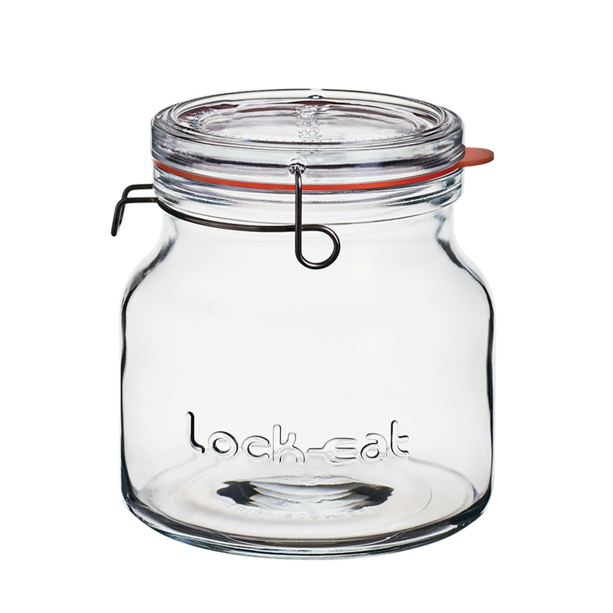 Lock Eat Barattolo in Vetro con Tappo e Guarnizione 1,5 L 6 Pezzi