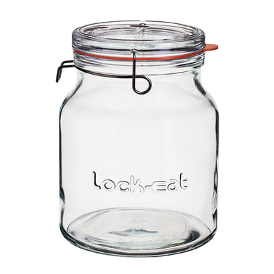 Lock Eat Barattolo in Vetro con Tappo e Guarnizione 2 L 6 Pezzi