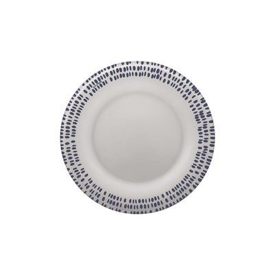 Arcadia Grey Piatto Frutta in Vetro Decorato 21 cm 6 Pezzi