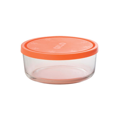 Bormioli Rocco Gelo Box Contenitore con Tappo Arancione 11 cm 12 Pezzi