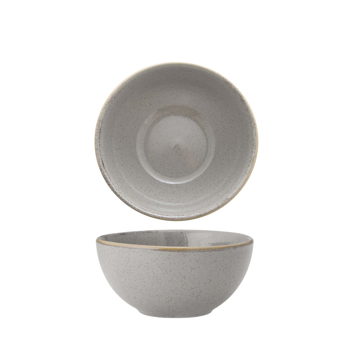 Churchill Stonecast Grigio Puntinato Coppetta in Ceramica Decorata a Mano 13,2 cm 12 Pezzi