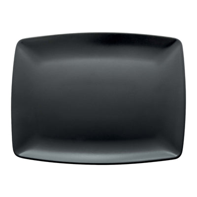 London Vassoio Rettangolare in Stoneware Opaco Nero 31x25 cm 6 Pezzi