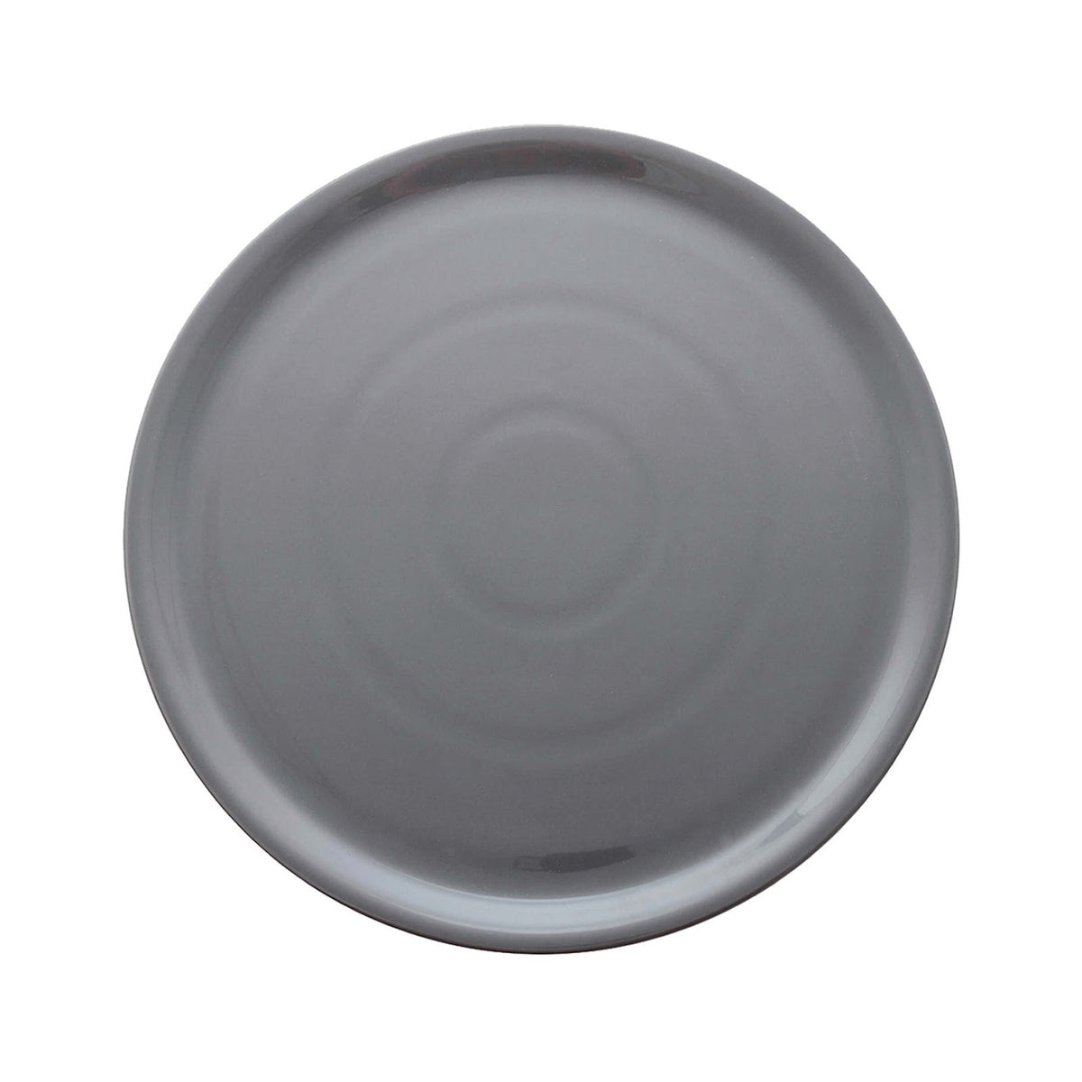 Saturnia Napoli Piatto Pizza Grigio in Porcellana 33 cm 6 Pezzi