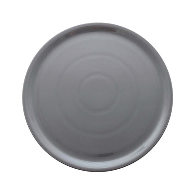 Saturnia Napoli Piatto Pizza Grigio in Porcellana 33 cm 6 Pezzi