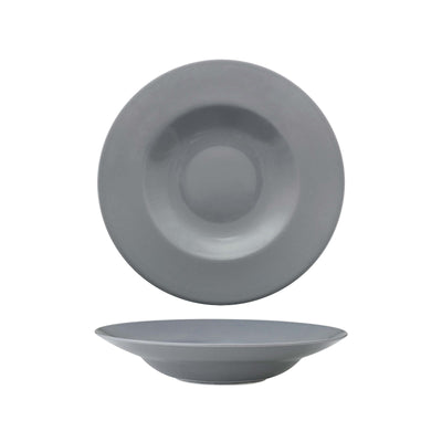 Saturnia Napoli Piatto Pasta Porcellana Grigio Ø30,5 cm 6 Pezzi