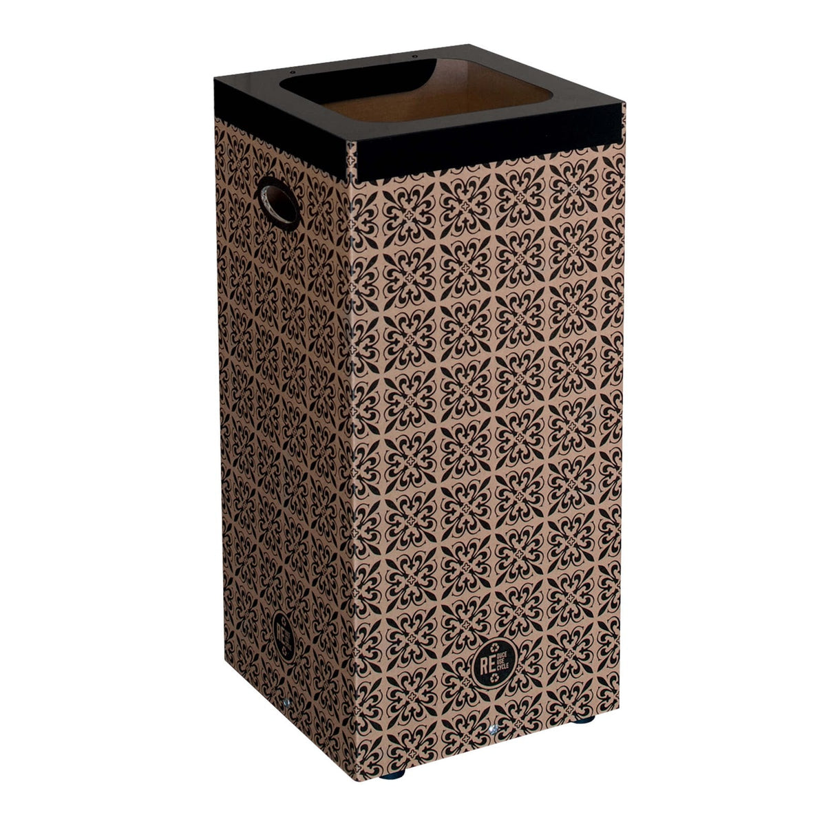 Cestino Gettacarte in Cartone 100 Litri con Cover e Base in Metallo