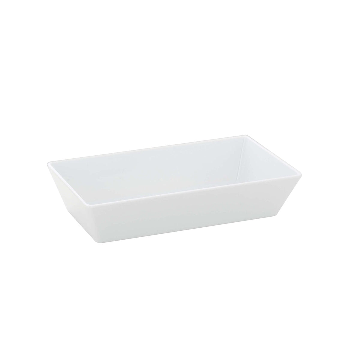 Vassoio Fondo Rettangolare Gastronorm GN 1/3 in Melamina Bianca H7 cm