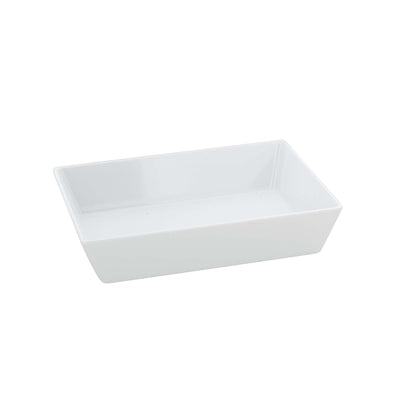 Vassoio Fondo Rettangolare Gastronorm GN 1/2 in Melamina Bianca H7 cm