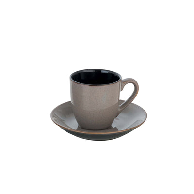 Stone Charm Piattino per Tazza Caffè Grigio 12 cm 6 Pezzi