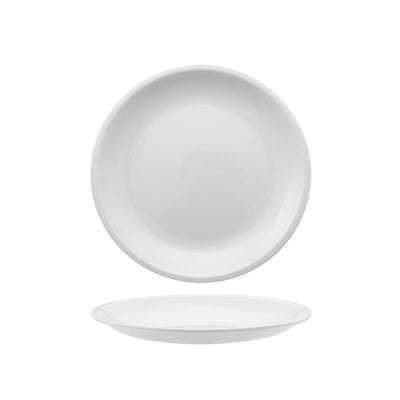 Piatto Piano in Melamina Bianca 19,5 cm 12 Pezzi