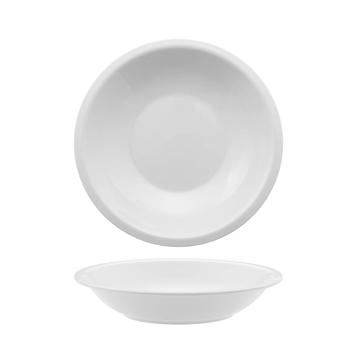 Piatto Fondo in Melamina Bianca 21 cm 12 Pezzi