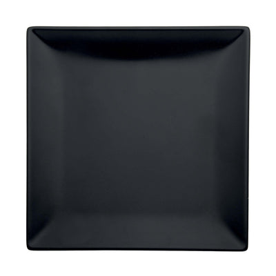 Boston Piatto Piano Quadrato Stoneware Nero Opaco 27x27 cm 6 Pezzi