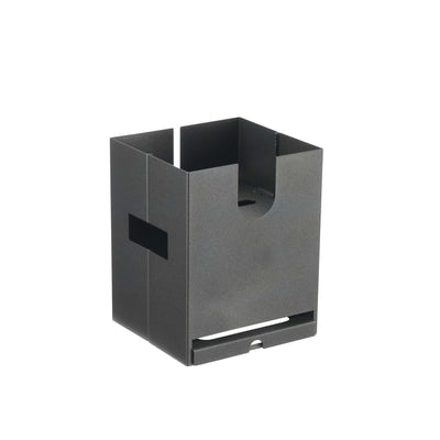 Pinti Caleido Base per Distributore in Acciaio Inox Finitura Carbone 35,5x19,5 cm H 24 cm