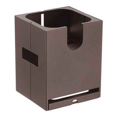 Pinti Caleido Base per Distributore Bevande Calde in Acciaio Inox Finitura Caffè 35,5x19,5 cm H 24 cm