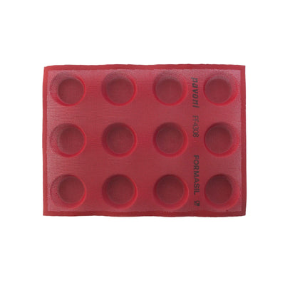 Formasil Stampo in Silicone Microforato 40x30 cm 12 Posti Tondi Ø 6,5 cm