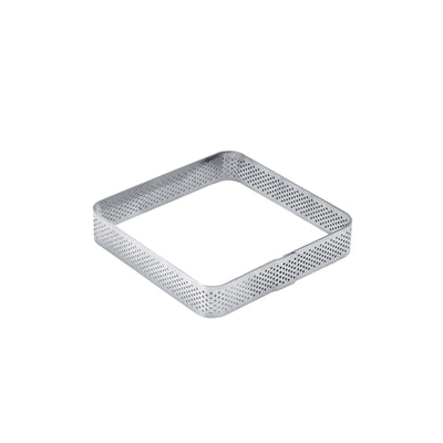 Fascia Quadrata Microforata in Acciaio Inox 8,5x8,5 cm H 2