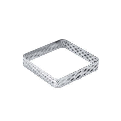 Fascia Quadrata Microforata in Acciaio Inox 10,5x10,5 cm H 2