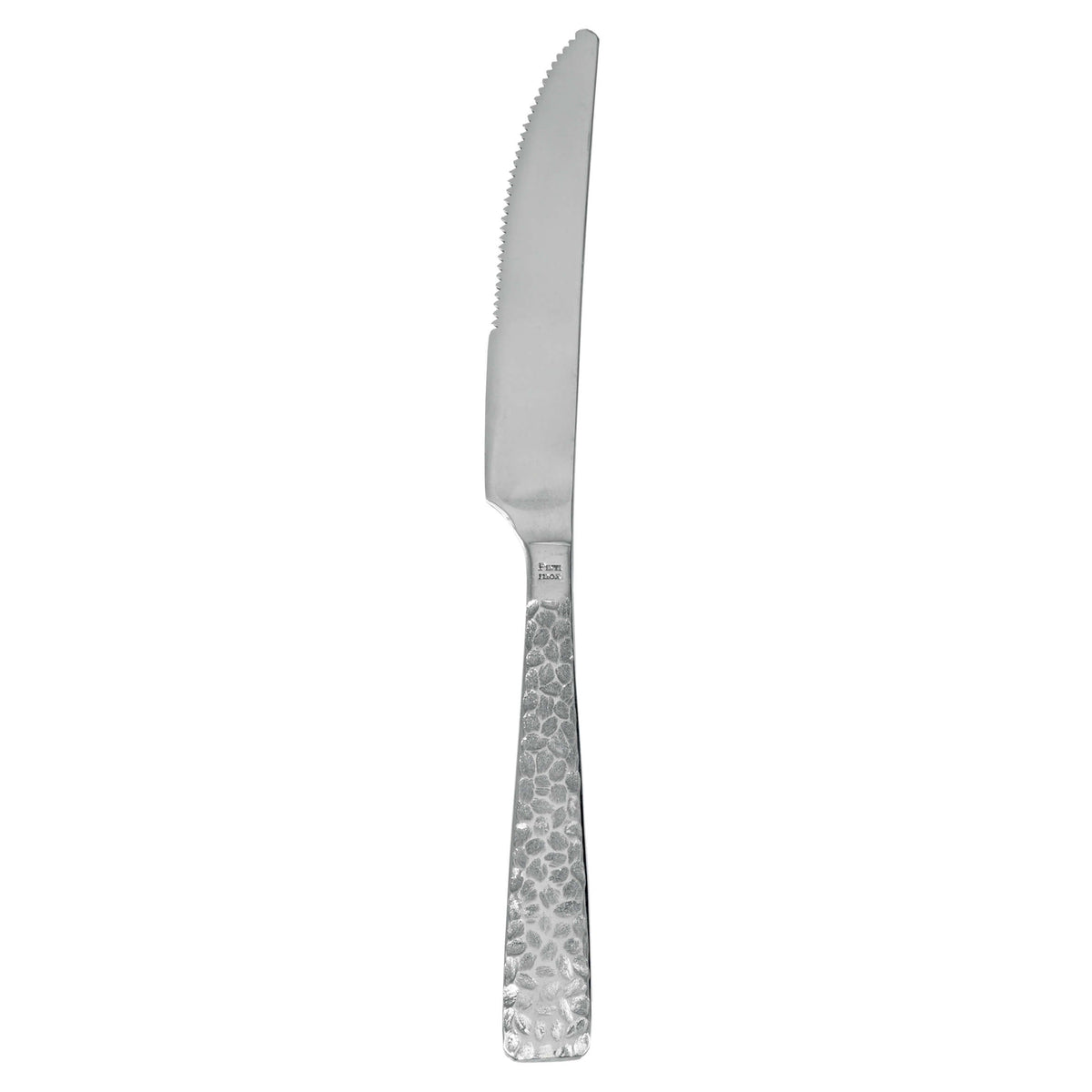 Pinti Palace Martellato Coltello Tavola Manico Pieno Acciaio Inox 18/10 12 Pezzi