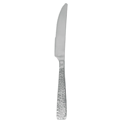 Pinti Palace Martellato Coltello Tavola Manico Pieno Acciaio Inox 18/10 12 Pezzi