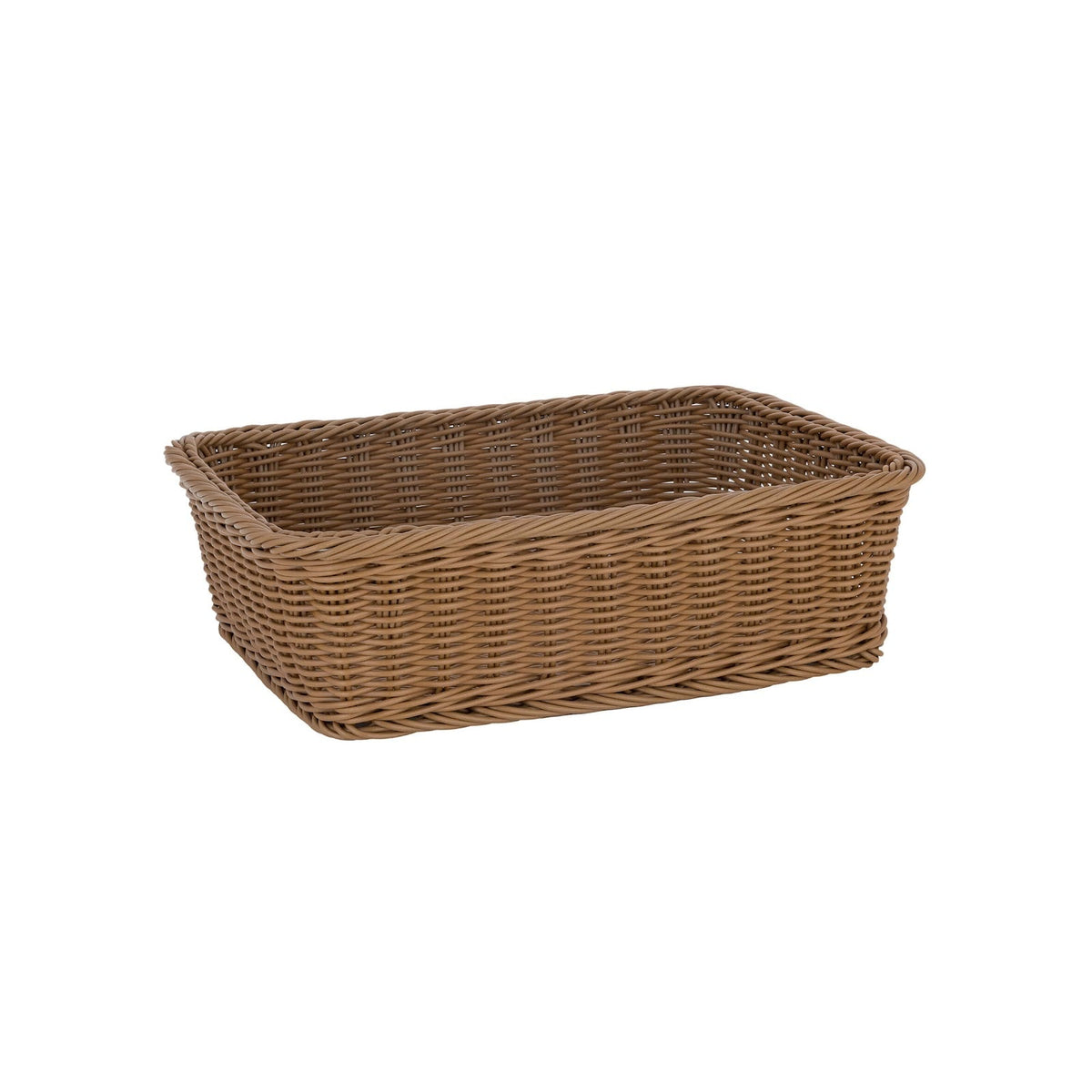 Cesta Buffet Gastronorm GN 1/2 in Vimini Plastificato Marrone H 10 cm