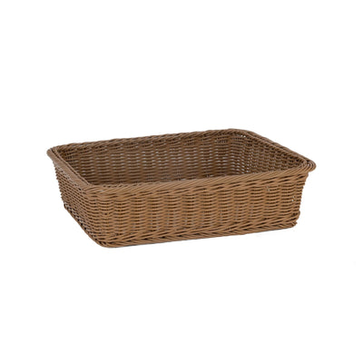 Cesta Buffet Gastronorm GN 2/3 in Vimini Plastificato Marrone H 10 cm