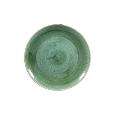 Churchill Stonecast Verde Puntinato Piatto Frutta in Ceramica Decorata a Mano 21,7 cm 12 Pezzi