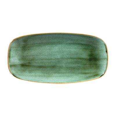 Churchill Stonecast Verde Puntinato Vassoio Rettangolare in Ceramica Decorata a Mano 29,8x15,3 cm 12 Pezzi