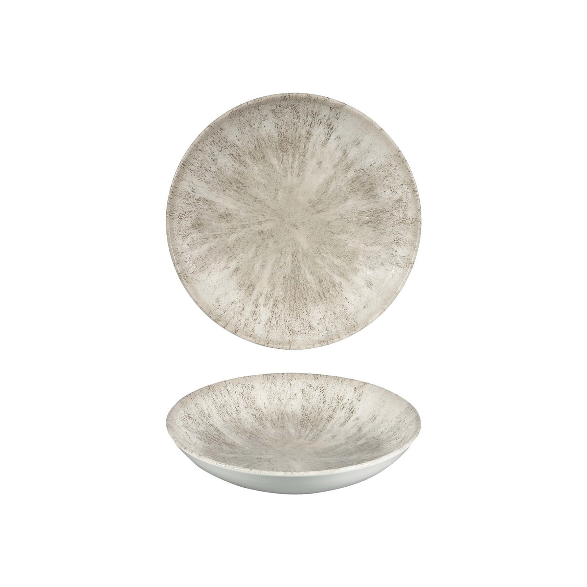 Churchill Studio Prints Stone Agate Grey Piatto Fondo Ø 24,8 cm 12 Pezzi