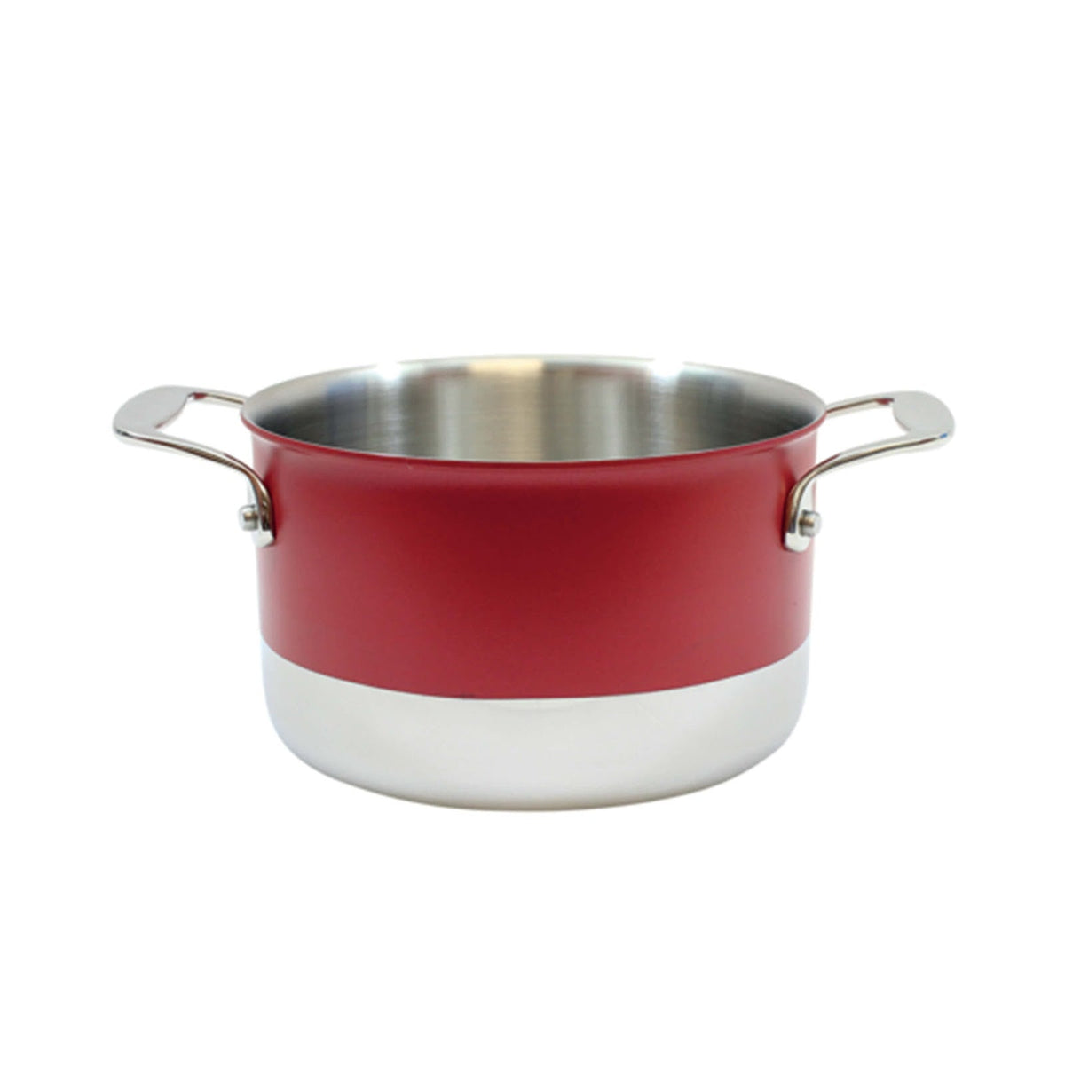 Tablecraft Pentola Tonda Tri-Ply Inox Rossa 20 cm H 11,5