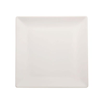 Boston Piatto Piano Quadrato Stoneware Bianco Opaco 30x30 cm 6 Pezzi