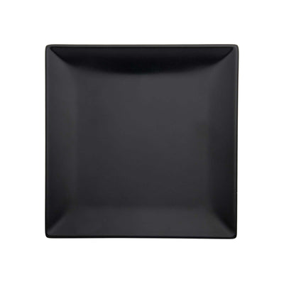 Boston Piatto Piano Quadrato Stoneware Nero Opaco 30x30 cm 6 Pezzi