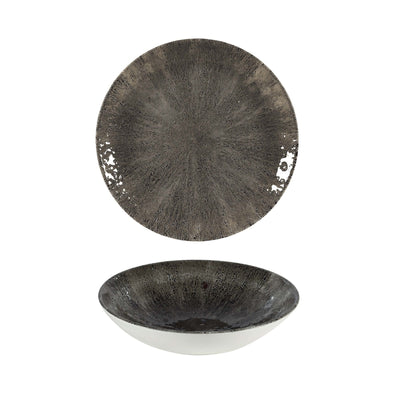 Churchill Studio Prints Stone Quartz Black Piatto Fondo Ceramica 18,2 cm 12 Pezzi