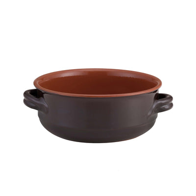 Casseruola 2 Manici in Coccio da Fuoco Marrone Bicolore Ø 20 cm 1,9 Litri