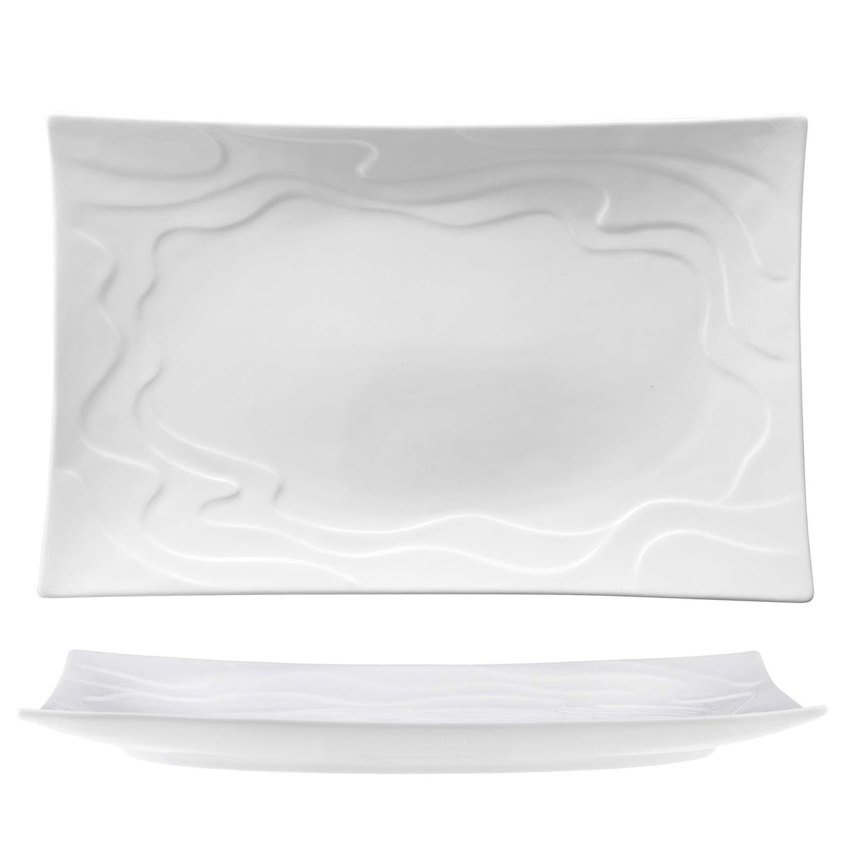 Wave Piatto Rettangolare 35,8x22,6 cm 4 Pezzi