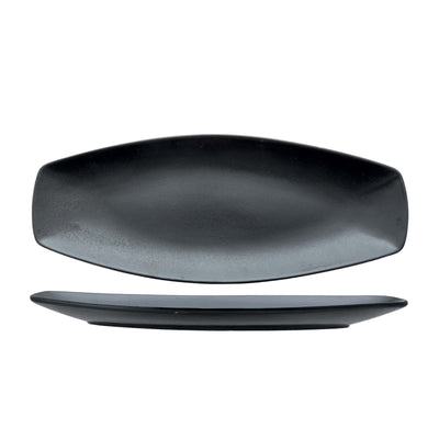 Tognana Jap Vassoio Rettangolare in Stoneware Nero Opaco 29,5x15 cm 6 Pezzi