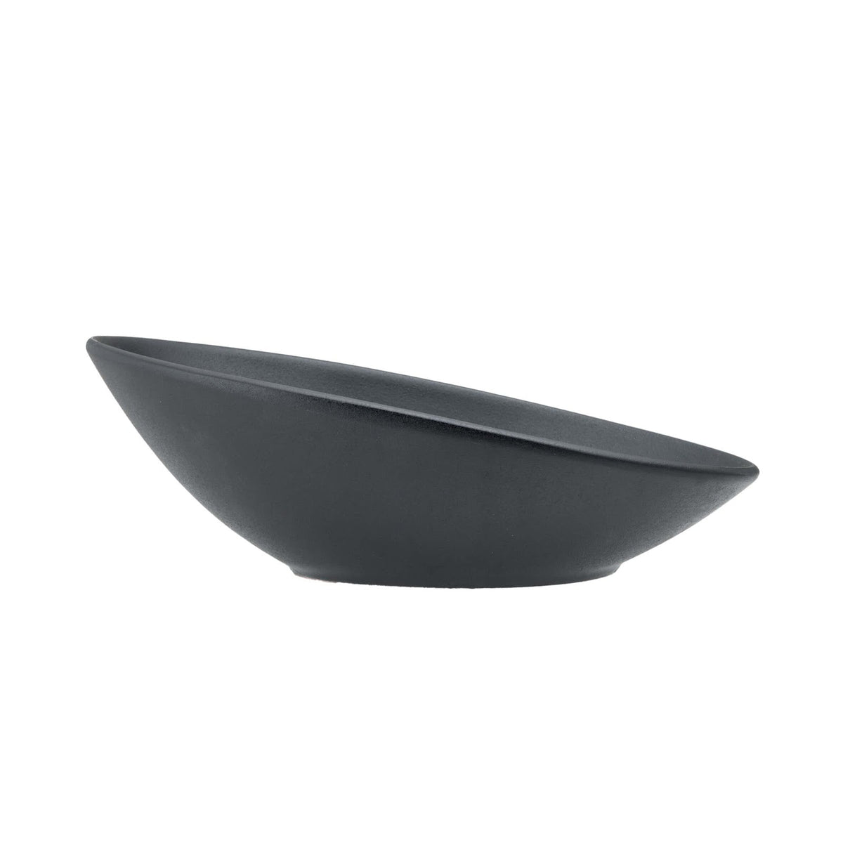 Tognana Jap Coppa Ovale in Stoneware Nero Opaco 26x18 cm 4 Pezzi