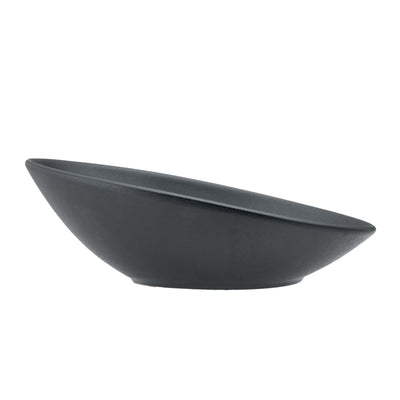 Tognana Jap Coppa Ovale in Stoneware Nero Opaco 31,5x20 cm 4 Pezzi