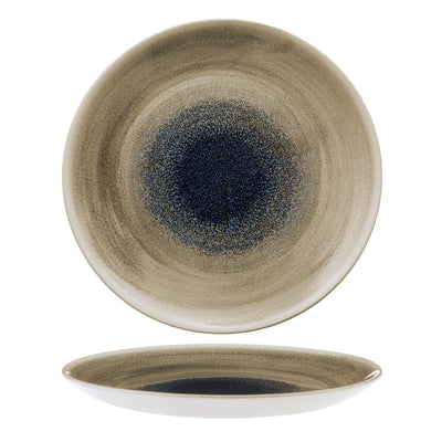 Churchill Stonecast Aqueous Marrone Piatto Piano in Ceramica Ø 28,8 cm 12 Pezzi